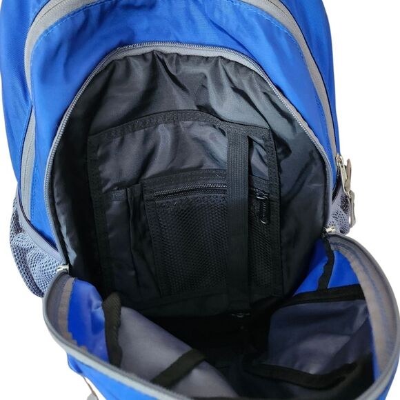 L.L. Bean Blue and Gray Nylon Logo Backpack - Picture 8 of 13